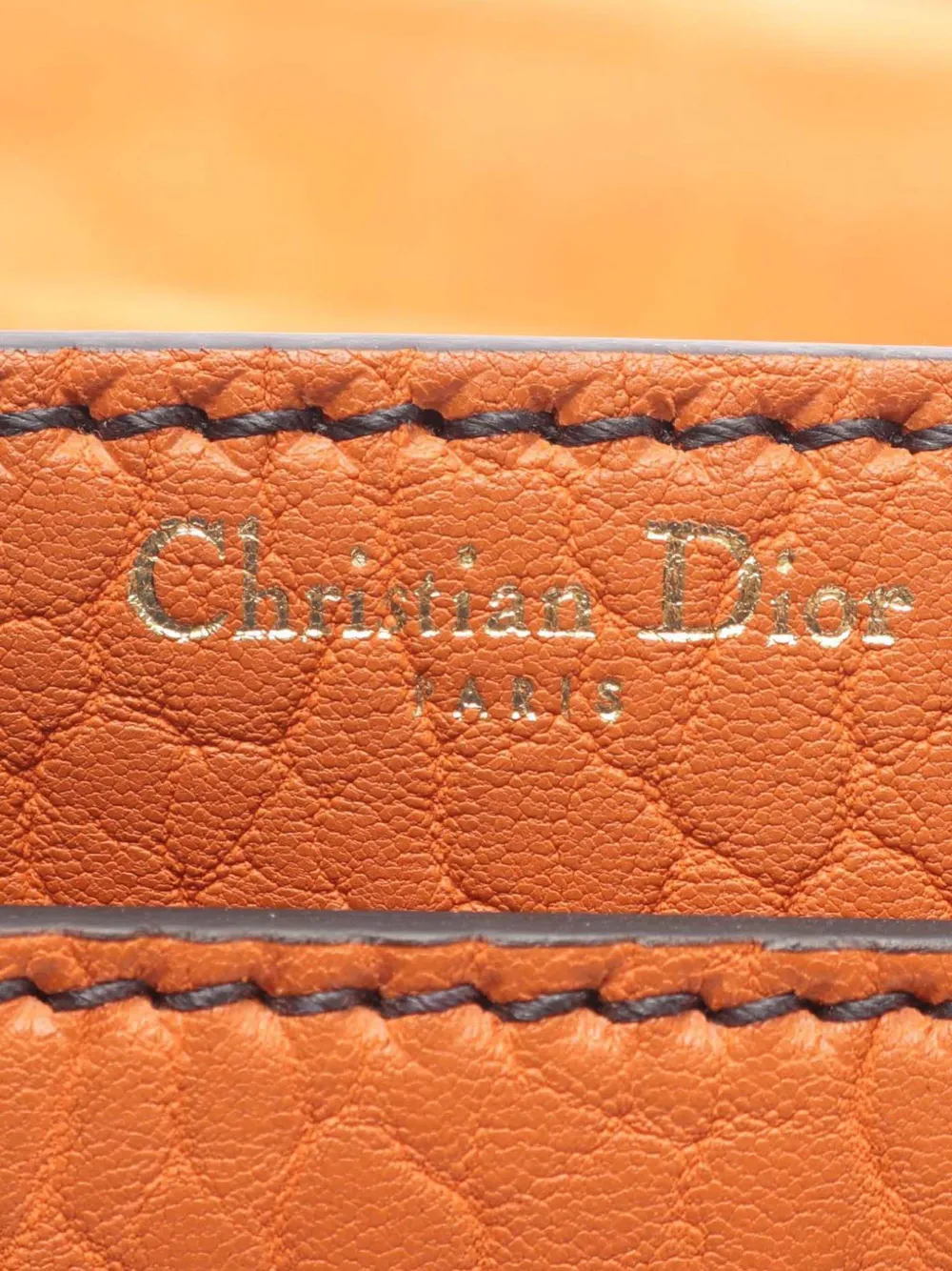 Pre-owned Dior 2000-2025 Canyon Grained Lambskin J A Chain Flap Crossbody Bag In Orange