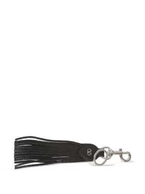 【関税＆送料込み】Valentino Garavani Key Tag Valentino Garavani Green & Gunmetal VLogo Signature Keychain