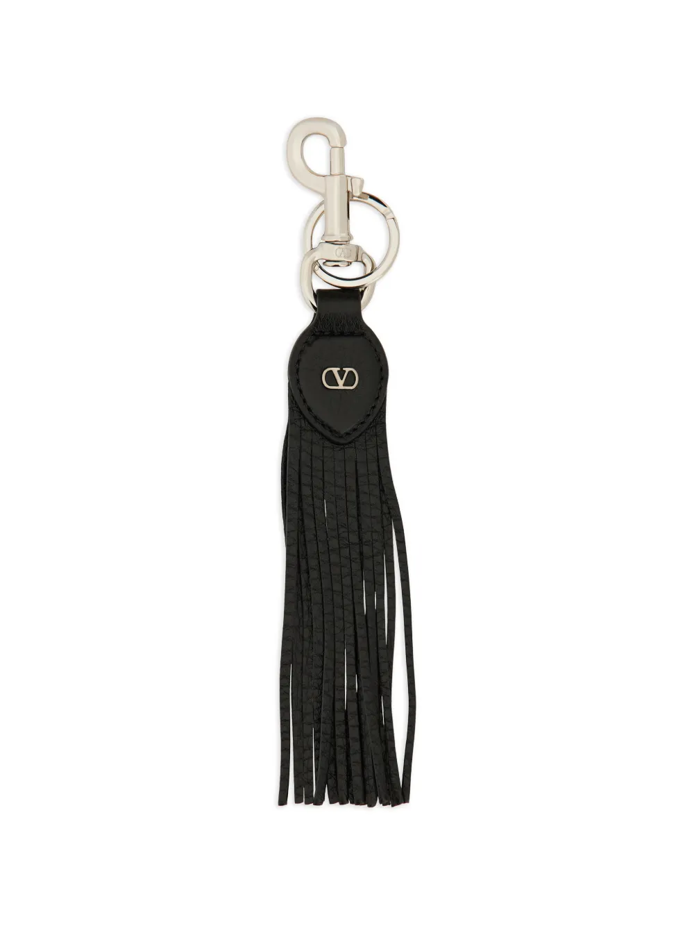 Valentino Garavani leather-tassel keyring - Schwarz