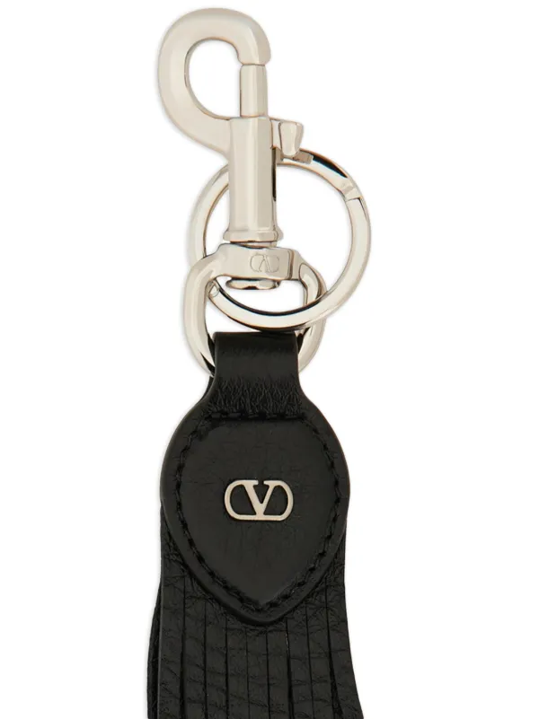 Valentino Garavani leather-tassel Keyring | Black | FARFETCH CH