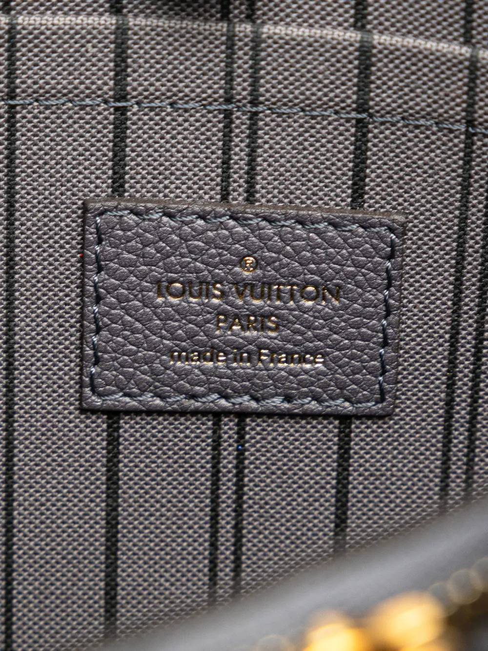 Pre-owned Louis Vuitton 2016 Monogram Empreinte Studded Montaigne Bb Satchel In Gray