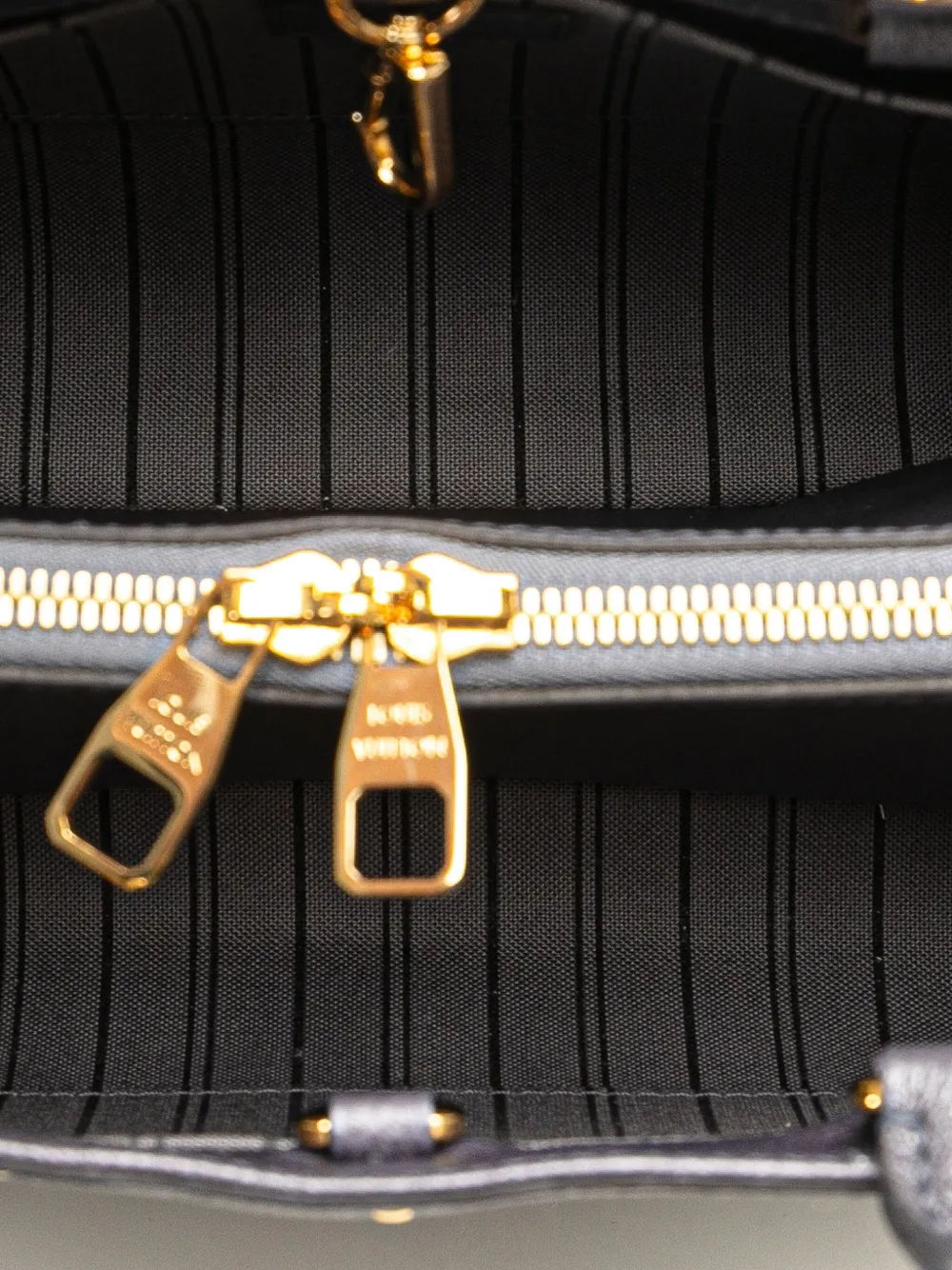 Pre-owned Louis Vuitton 2016 Monogram Empreinte Studded Montaigne Bb Satchel In Gray