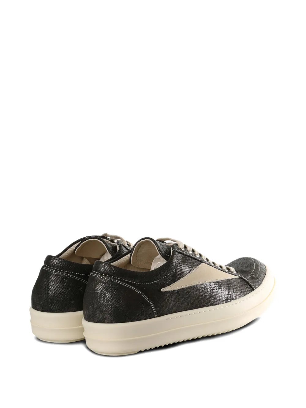 Rick Owens DRKSHDW metallic-panel lace-up sneakers Brown