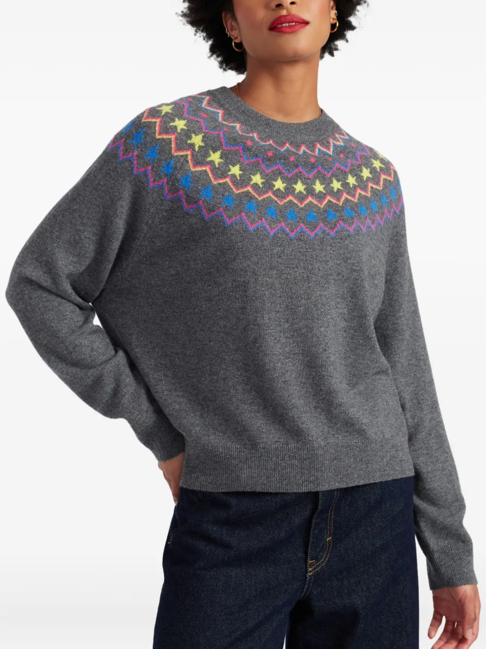 Chinti & Parker Trui met yoke-detail Grijs