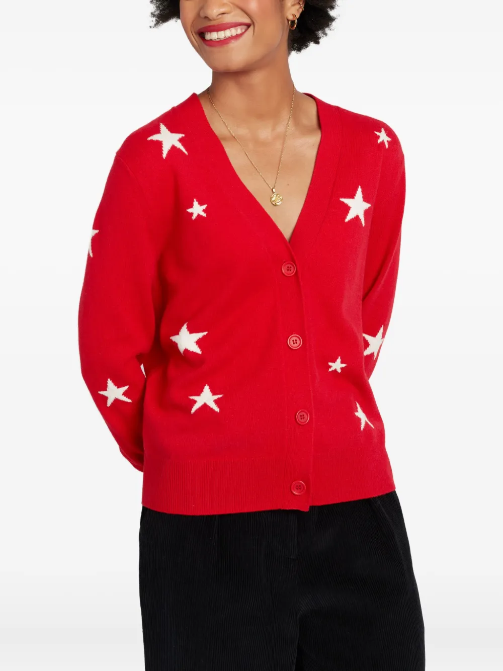 Chinti & Parker Vest met sterpatroon Rood