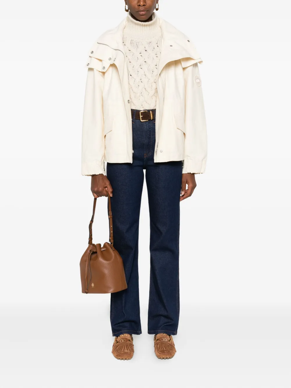 LOIS JEANS high-waisted patch-pocket jeans - Blauw