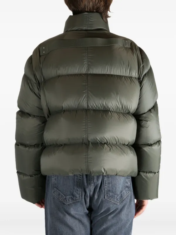 Rick Owens Asymmetric Zip Puffer Jacket | Green | FARFETCH ID