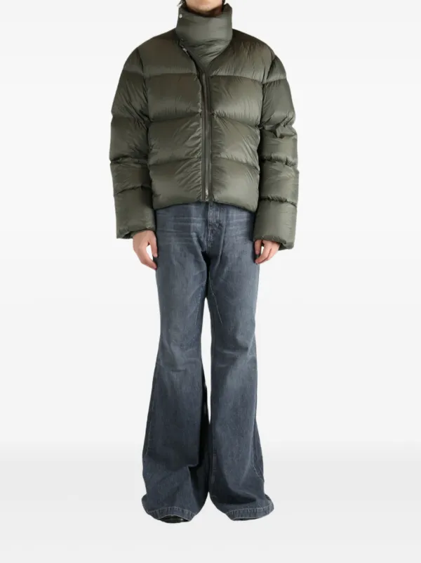 Rick Owens Asymmetric Zip Puffer Jacket | Verde | FARFETCH BR