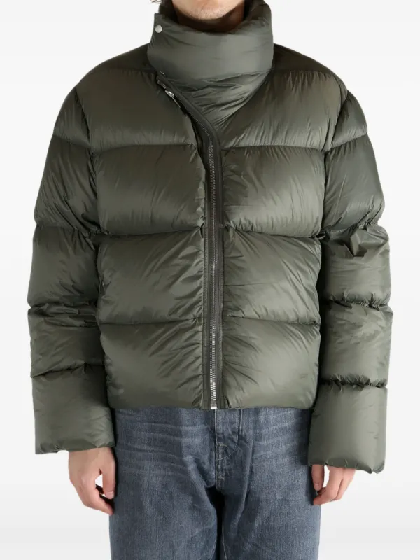 Rick Owens Asymmetric Zip Puffer Jacket | Verde | FARFETCH BR