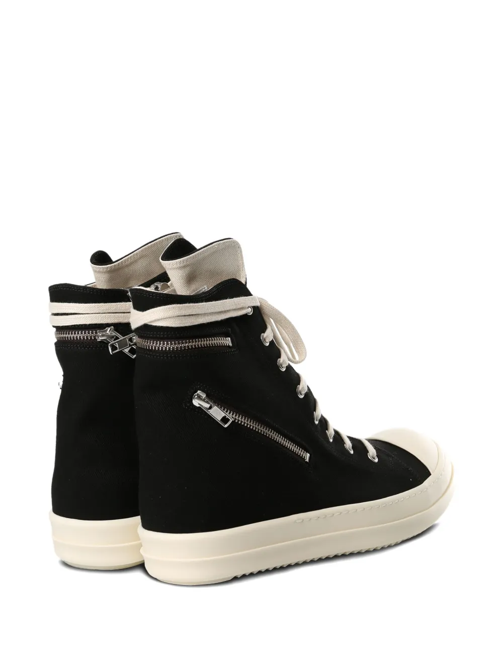 Rick Owens DRKSHDW lace-up zip sneakers Black