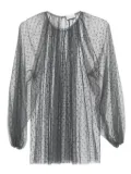 Valentino Garavani Pre-Owned polka-dot mesh blouse - Grey