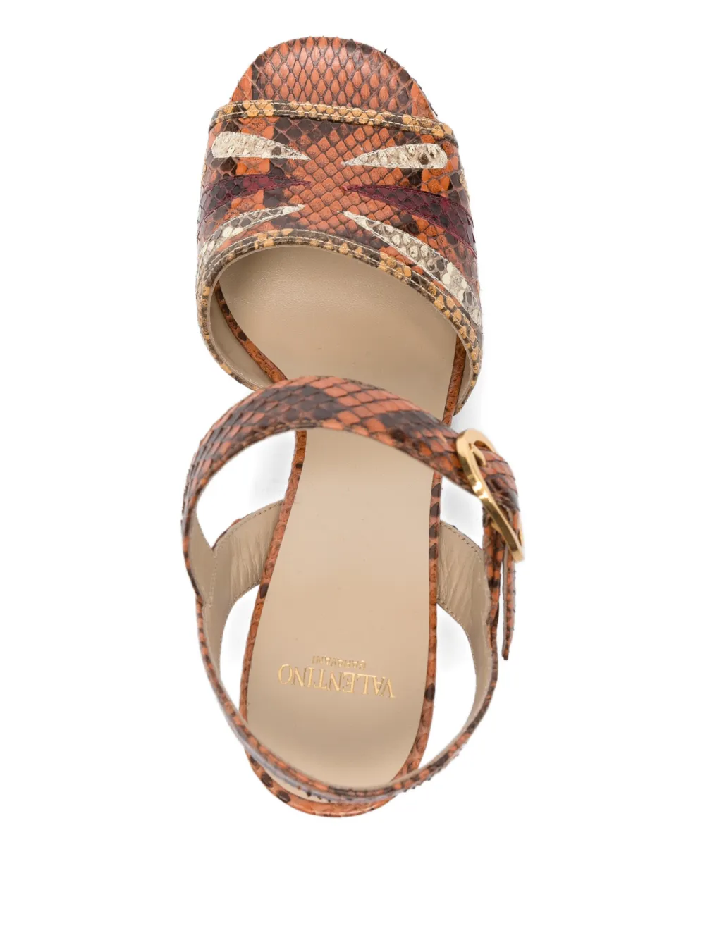 Valentino 90mm Vlogo Signature Platform Sandals In Multi