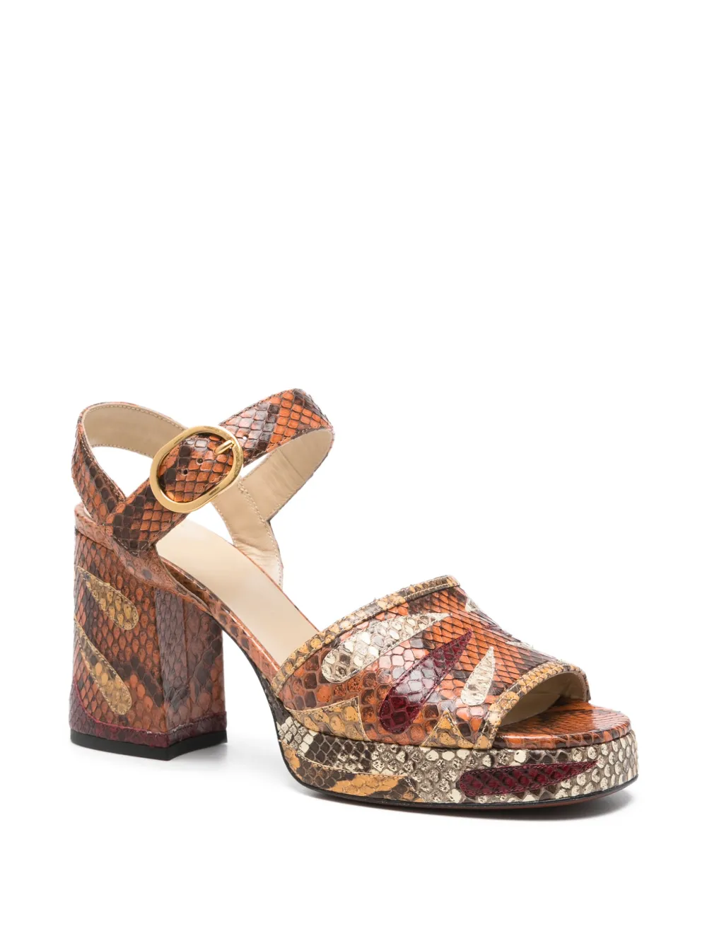 Valentino 90mm Vlogo Signature Platform Sandals In Multi