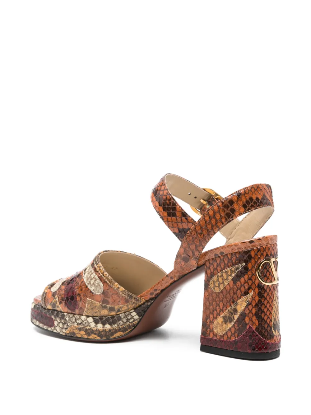 Valentino 90mm Vlogo Signature Platform Sandals In Multi