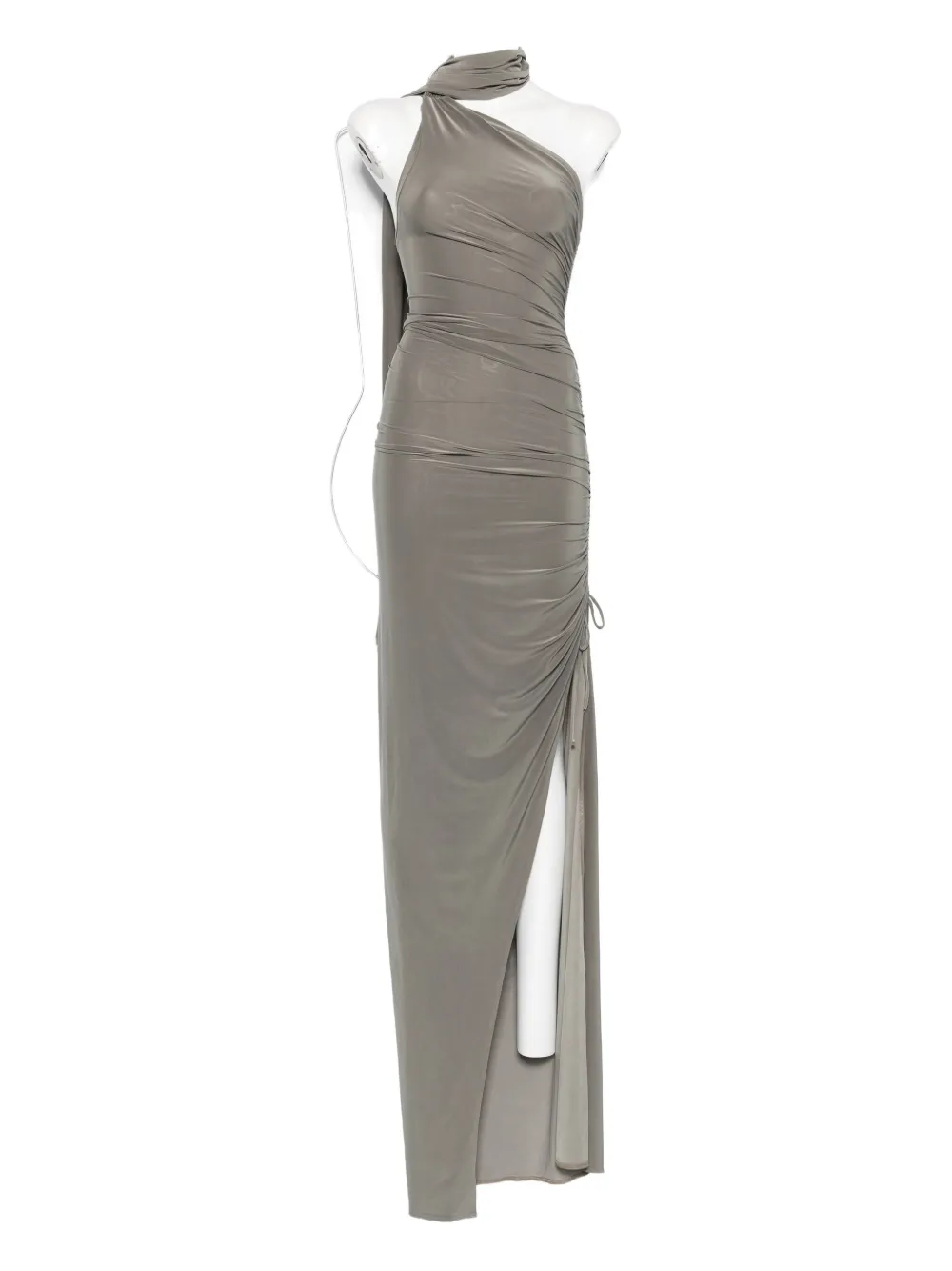 Atu Body Couture One-shoulder Side-split Midi Dress In Multi