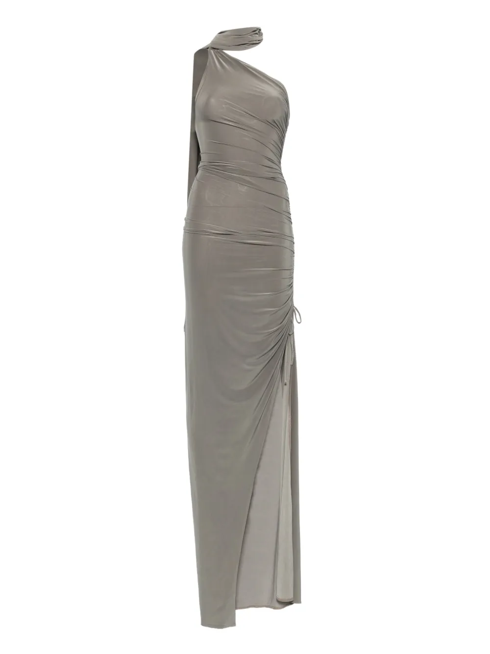 Atu Body Couture one-shoulder side-split midi dress Groen