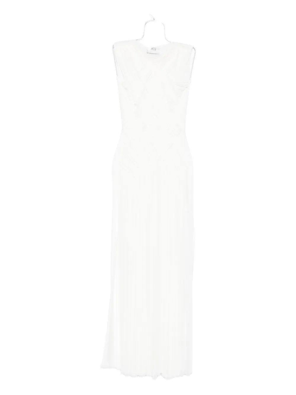 Atu Body Couture pleated sleeveless maxi dress - Bianco