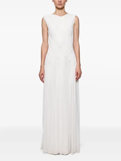 Atu Body Couture pleated sleeveless maxi dress