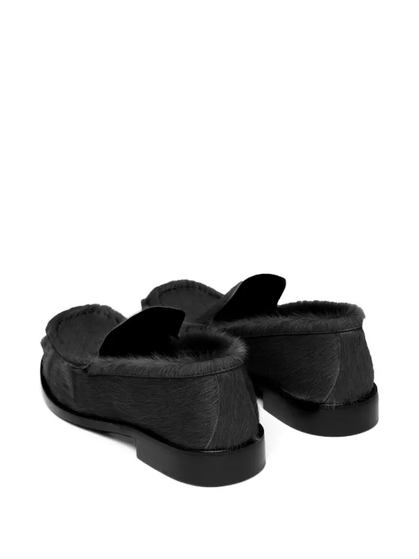 DRIES VAN NOTEN ポニーヘア ローファー | ブラック | FARFETCH JP