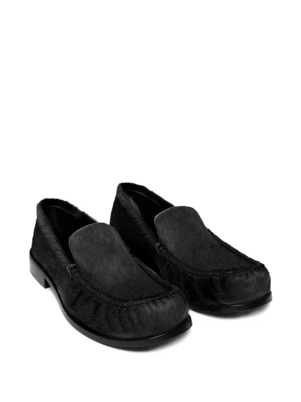 DRIES VAN NOTEN ポニーヘア ローファー | ブラック | FARFETCH JP