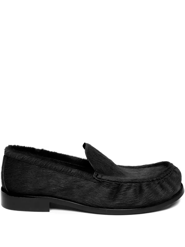 DRIES VAN NOTEN ポニーヘア ローファー | ブラック | FARFETCH JP