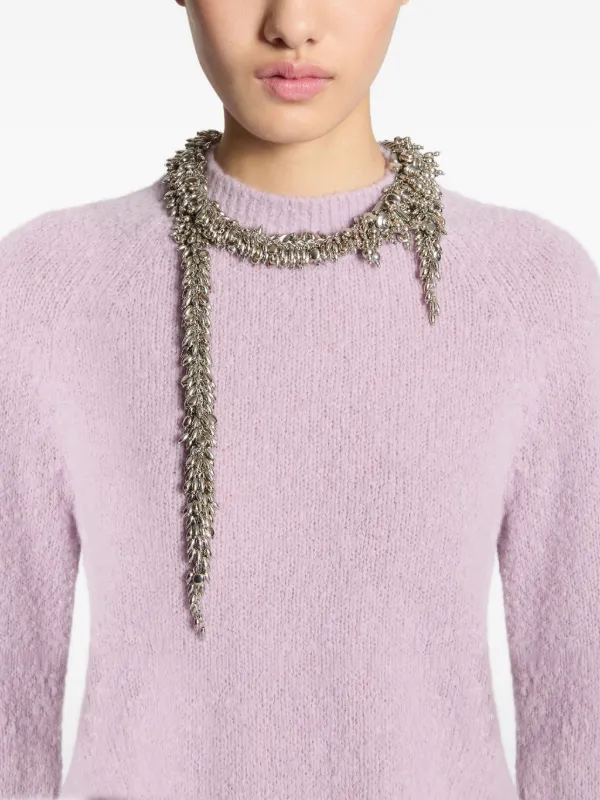 DRIES VAN NOTEN Beaded Scarf Necklace | Silver | FARFETCH DRIES VAN NOTEN Beaded Scarf Necklace | Silver | FARFETCH
