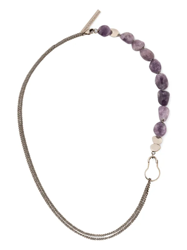 DRIES VAN NOTEN ストーンチェーン ネックレス | パープル | FARFETCH JP