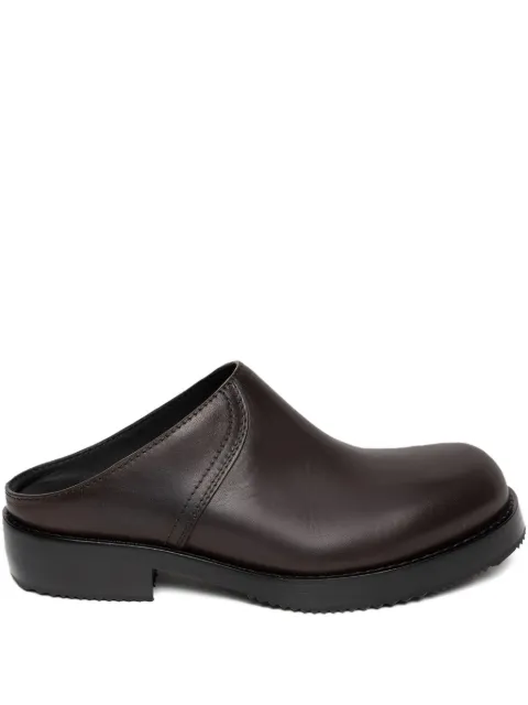 DRIES VAN NOTEN leather slip-on clogs