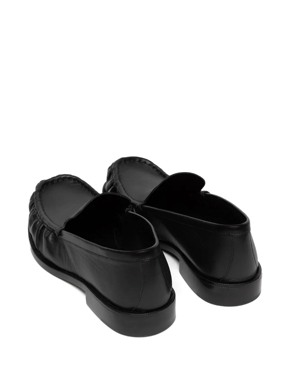DRIES VAN NOTEN gathered-leather loafers 900 BLACK