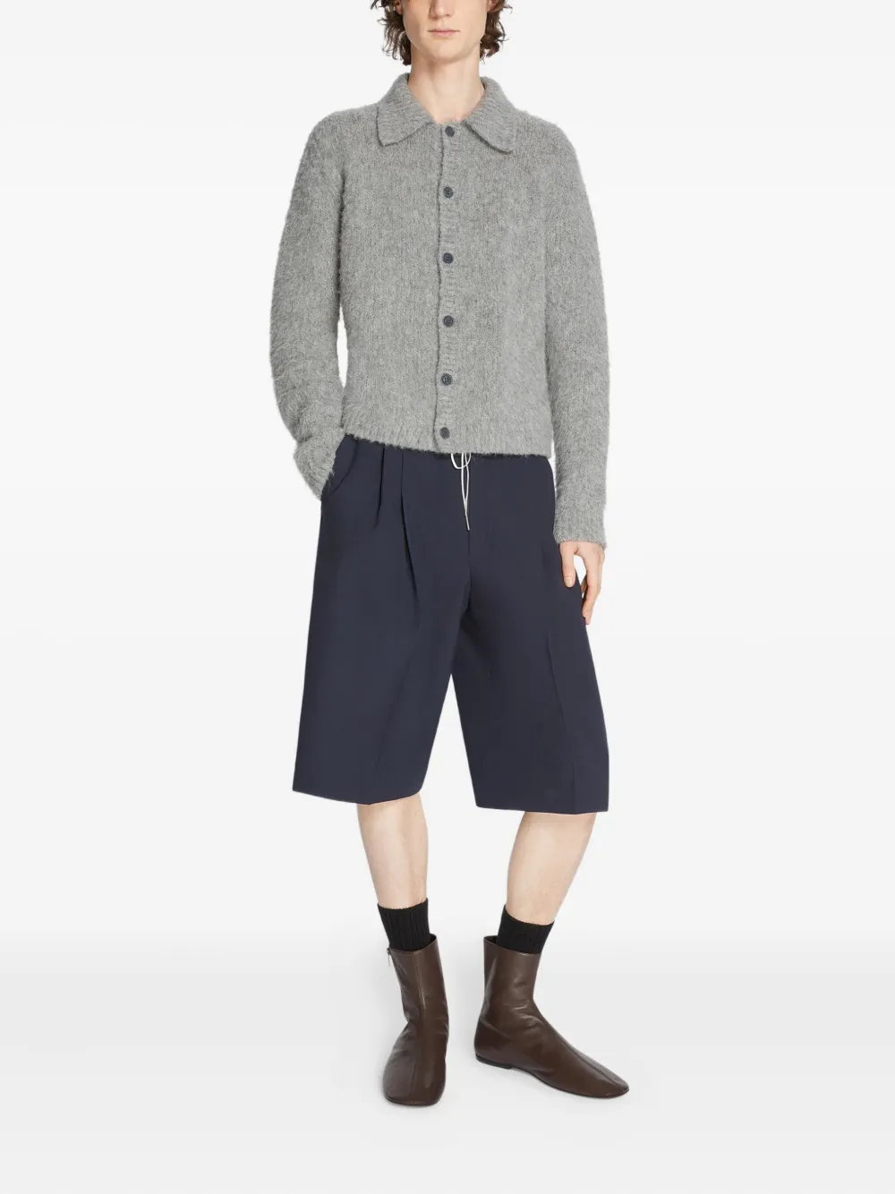 DRIES VAN NOTEN zip-fastening sock boots Brown