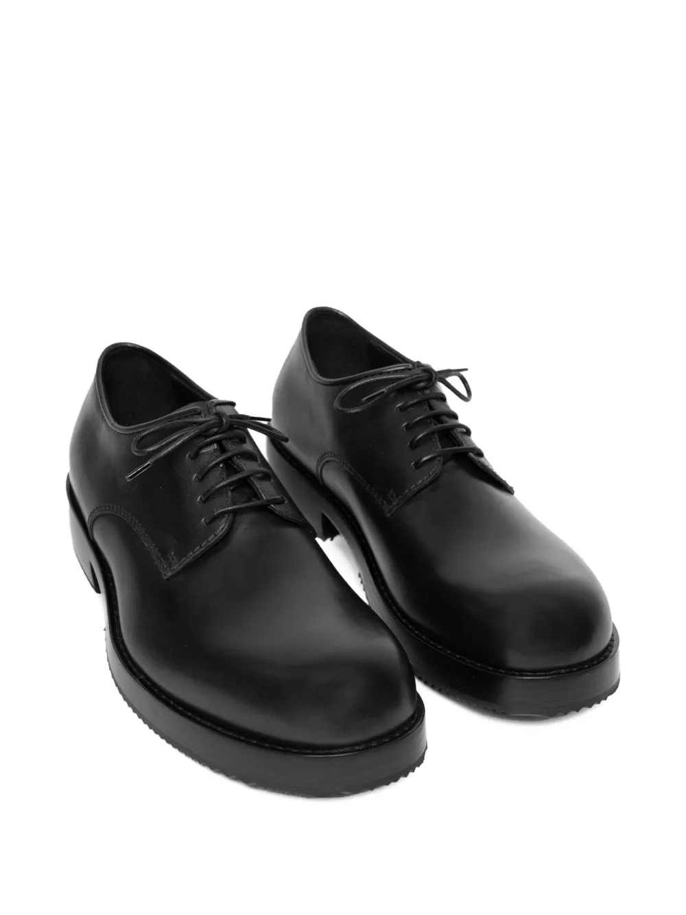 DRIES VAN NOTEN leather lace-up derby shoes Black
