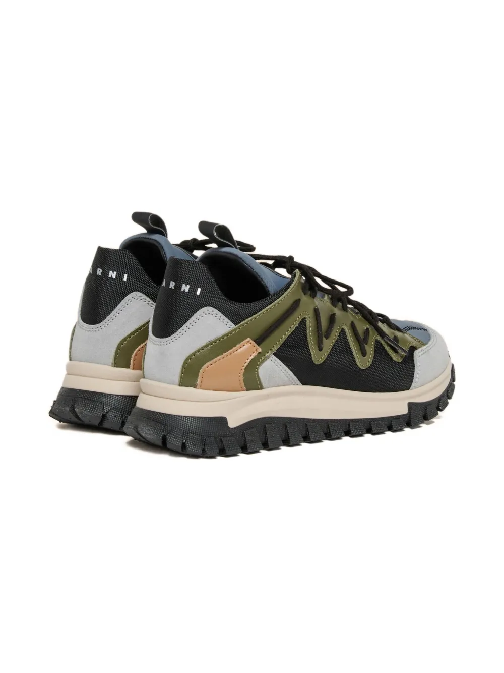 Marni Kids lace-up hiking-style sneakers Black