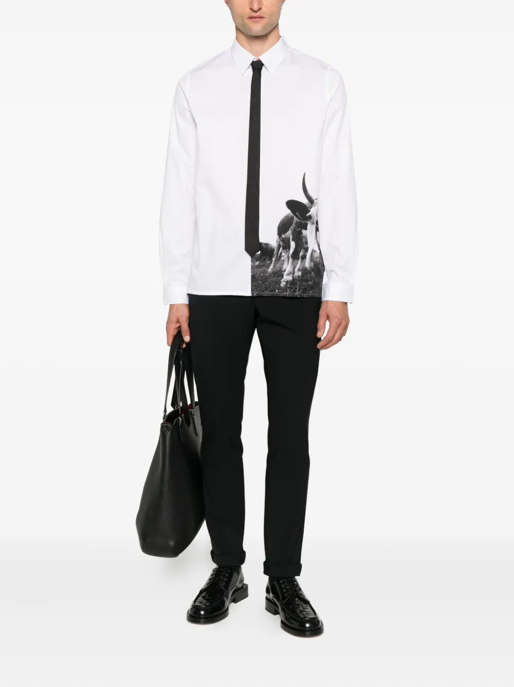 DONDUP cuffed wool trousers - Zwart