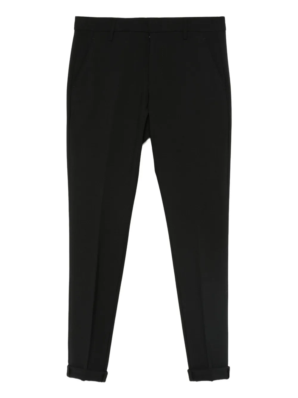 DONDUP Wollen broek met cuffs Zwart