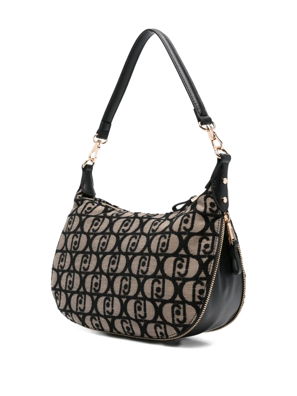 Liu •jo Small Monogram Shoulder Bag In Brown