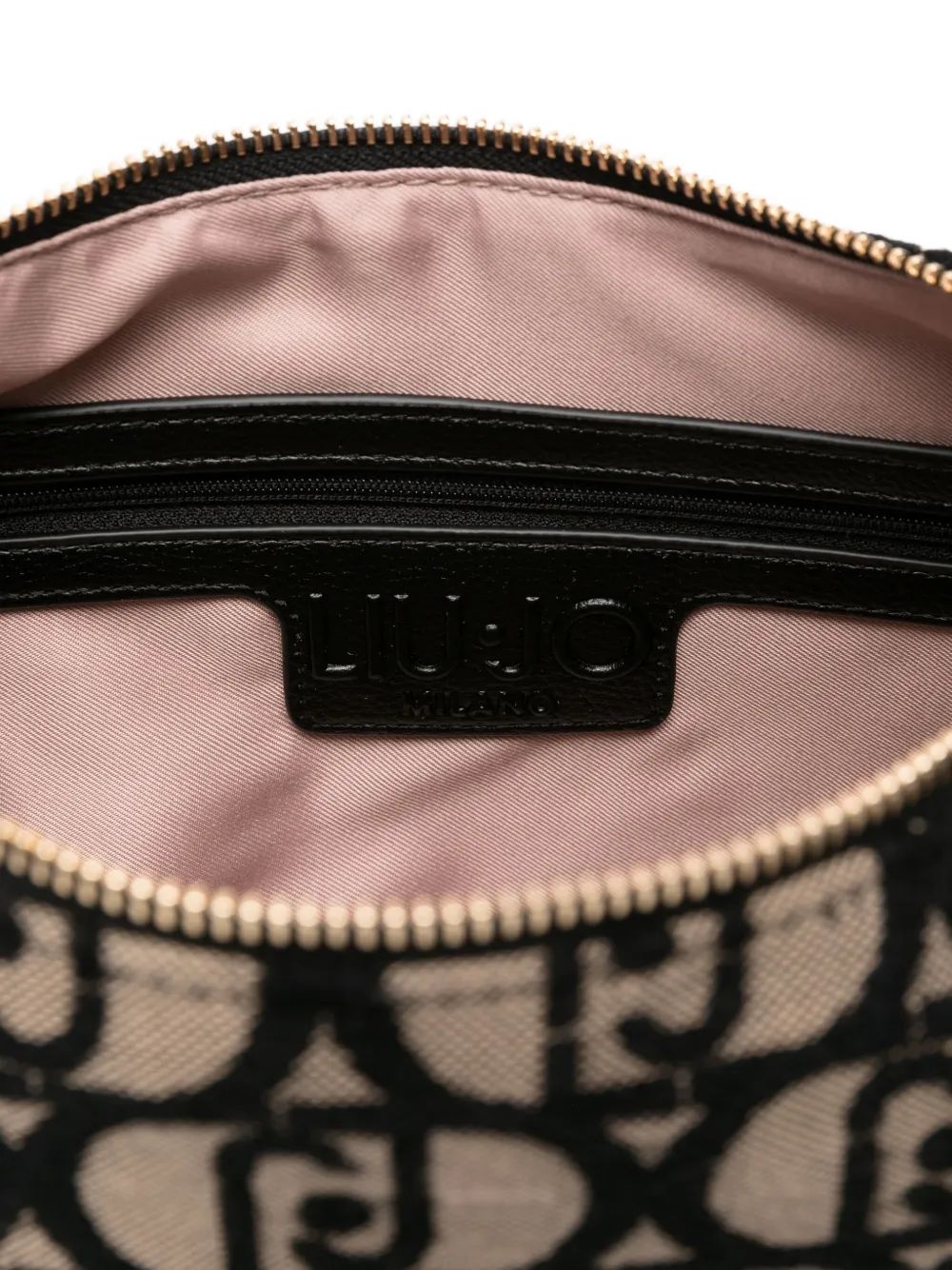 Liu •jo Small Monogram Shoulder Bag In Brown