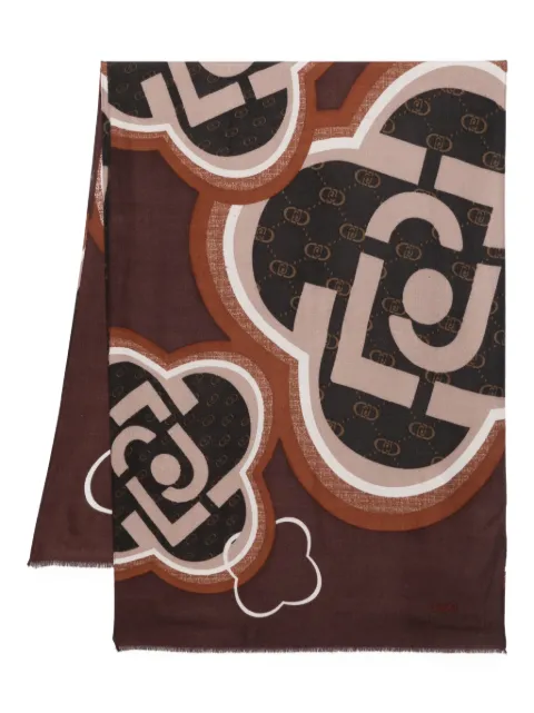 LIU JO logo-plaque patterned scarf