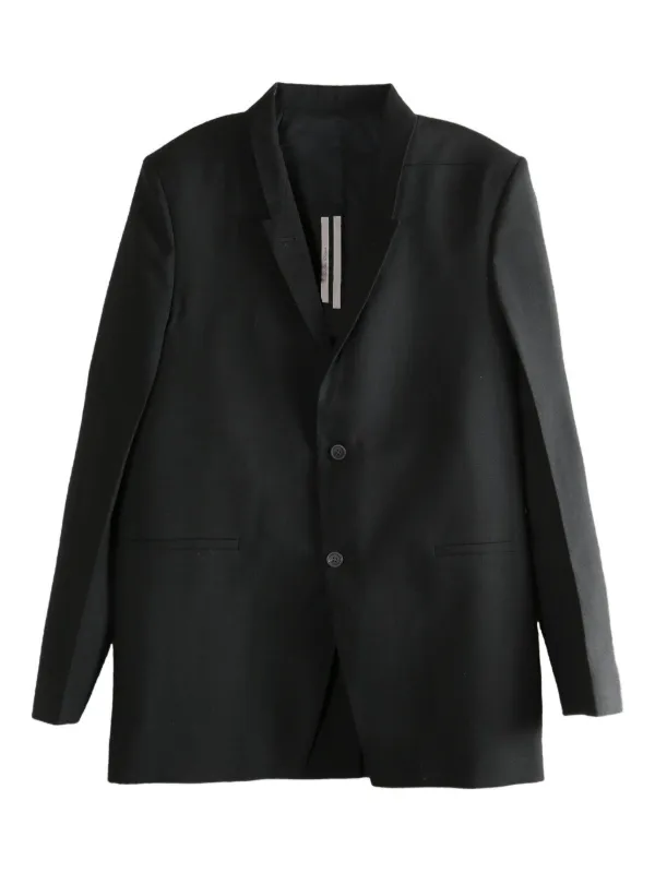 Rick Owens three-button back-strap Jacket | Black | FARFETCH