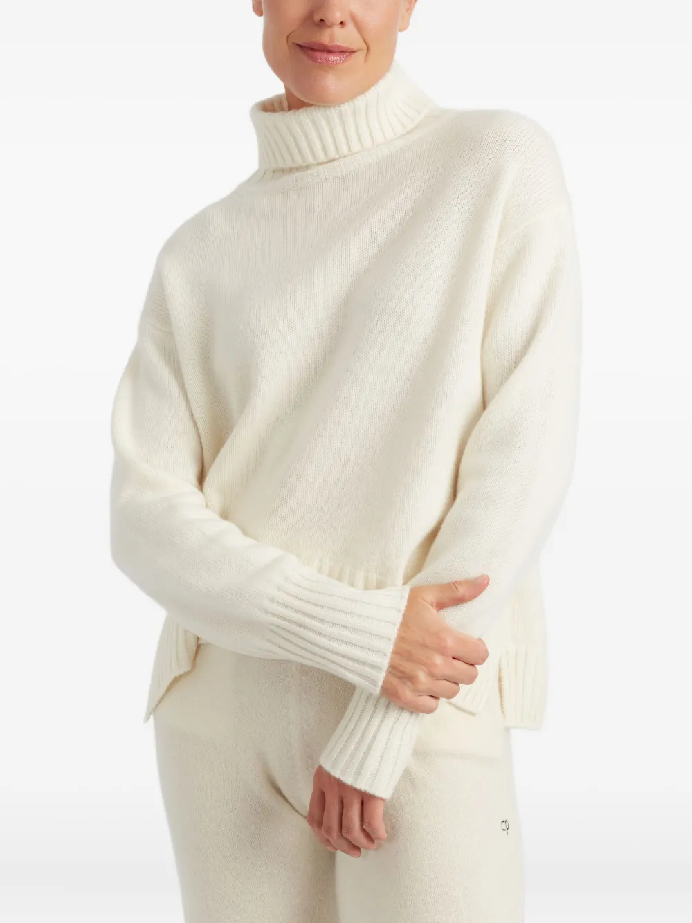 Chinti & Parker Roll-neck Relaxed-fit Sweater In Neutral