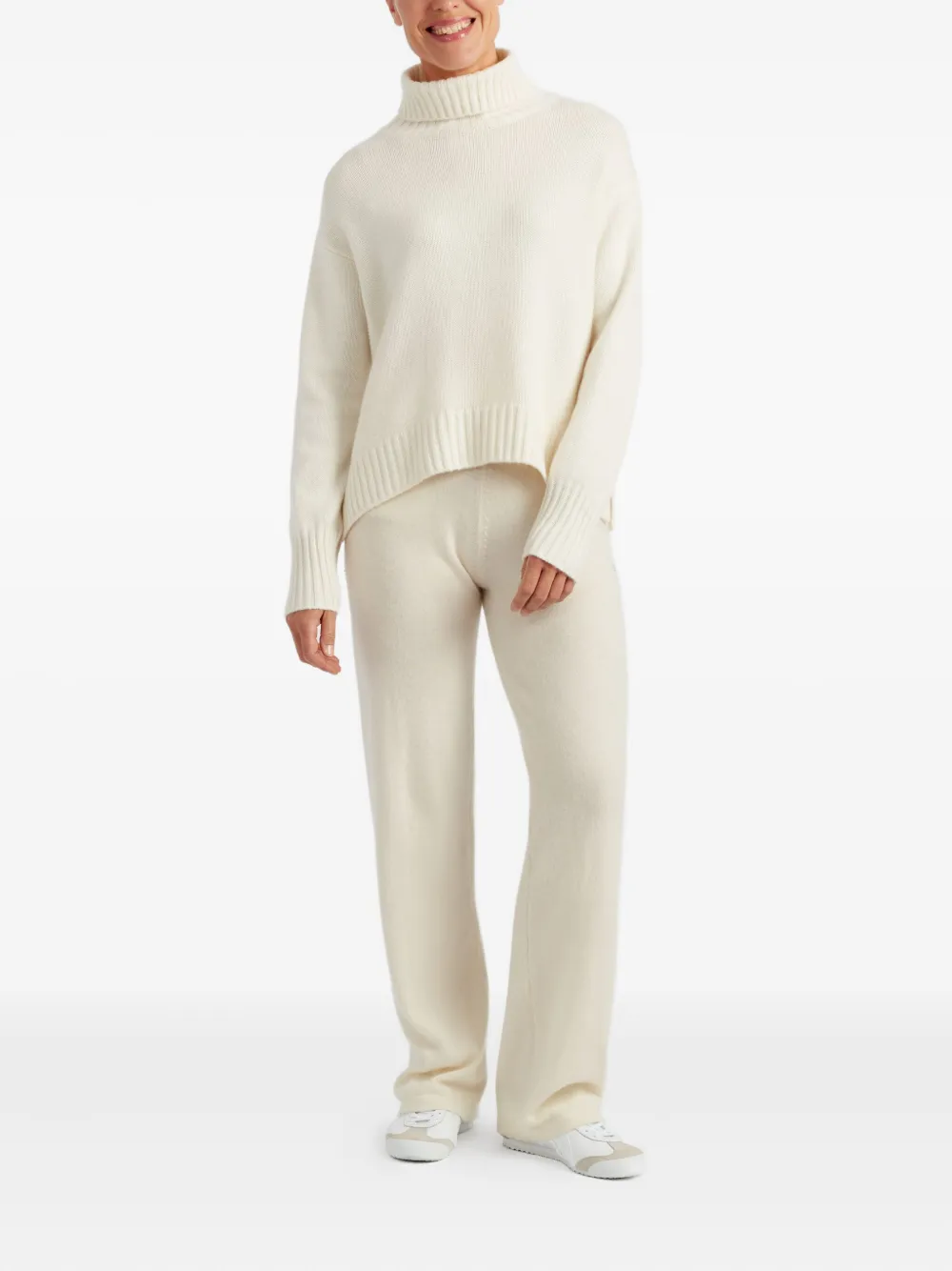 Chinti & Parker Roll-neck Relaxed-fit Sweater In Neutral