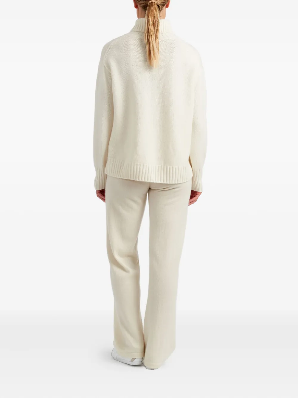 Chinti & Parker Roll-neck Relaxed-fit Sweater In Neutral