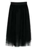 Peserico layered tulle midi skirt - Black