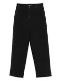 Peserico cuffed twill trousers - Black