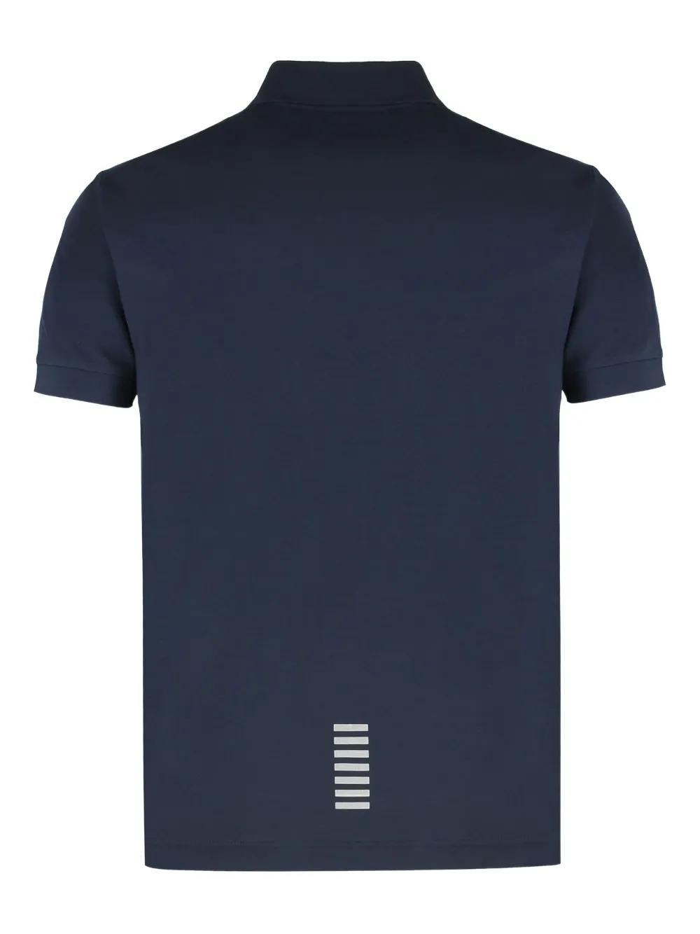 Ea7 Emporio Armani logo-detail stretch-cotton polo shirt Blauw