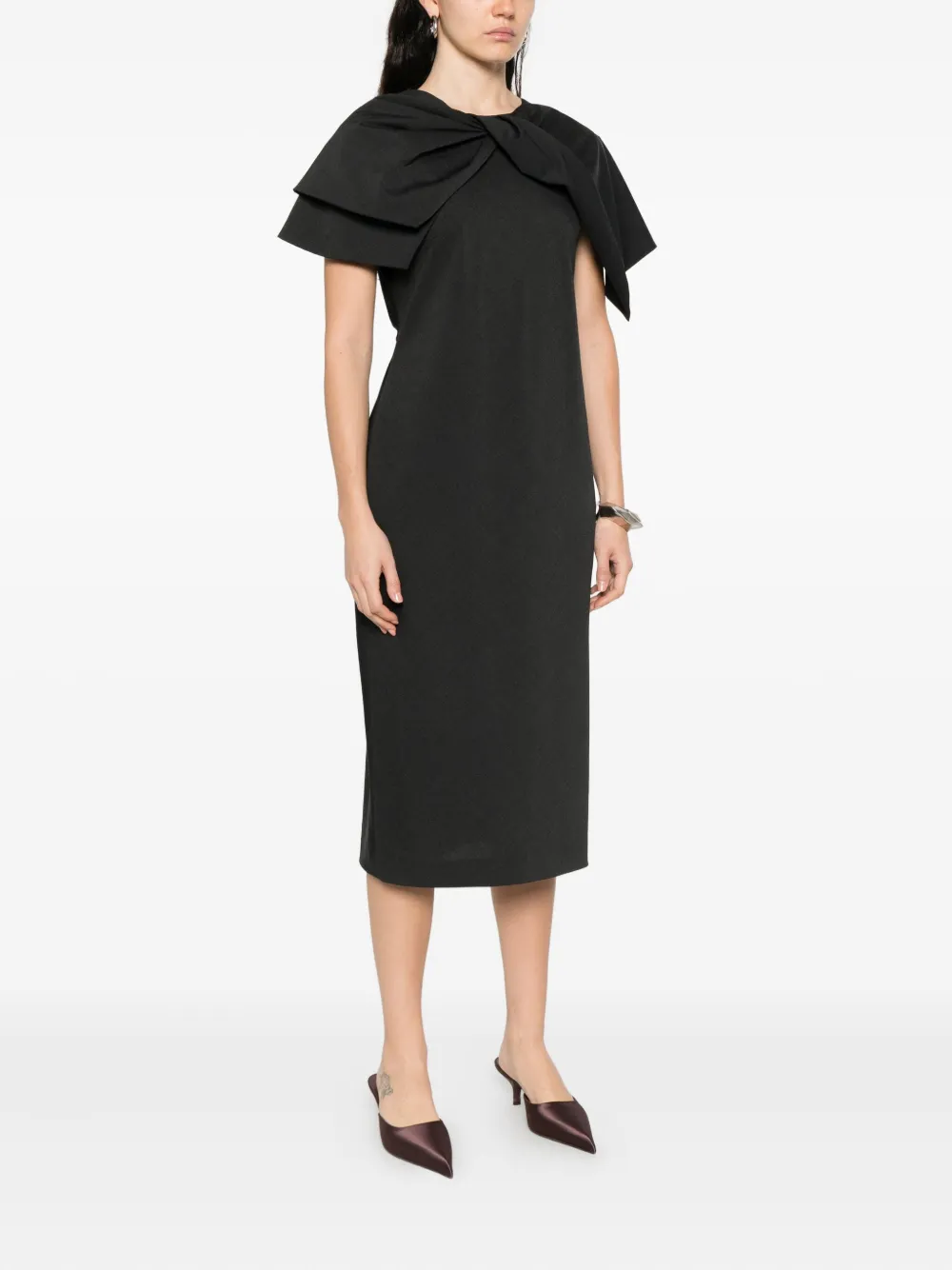 Alberta Ferretti Jurk met strikdetail Grijs