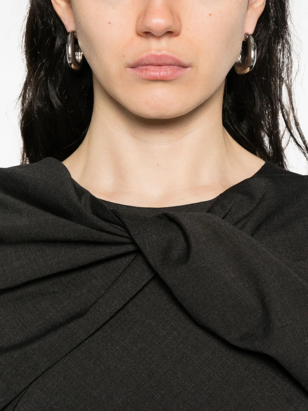 Alberta Ferretti Jurk met strikdetail Grijs