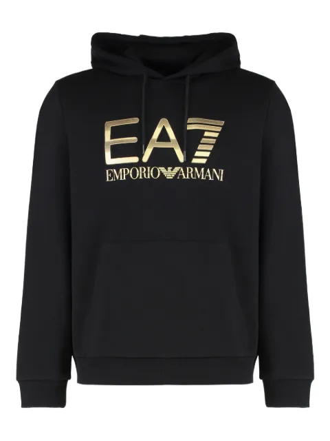 Ea7 Emporio Armani logo cotton hoodie