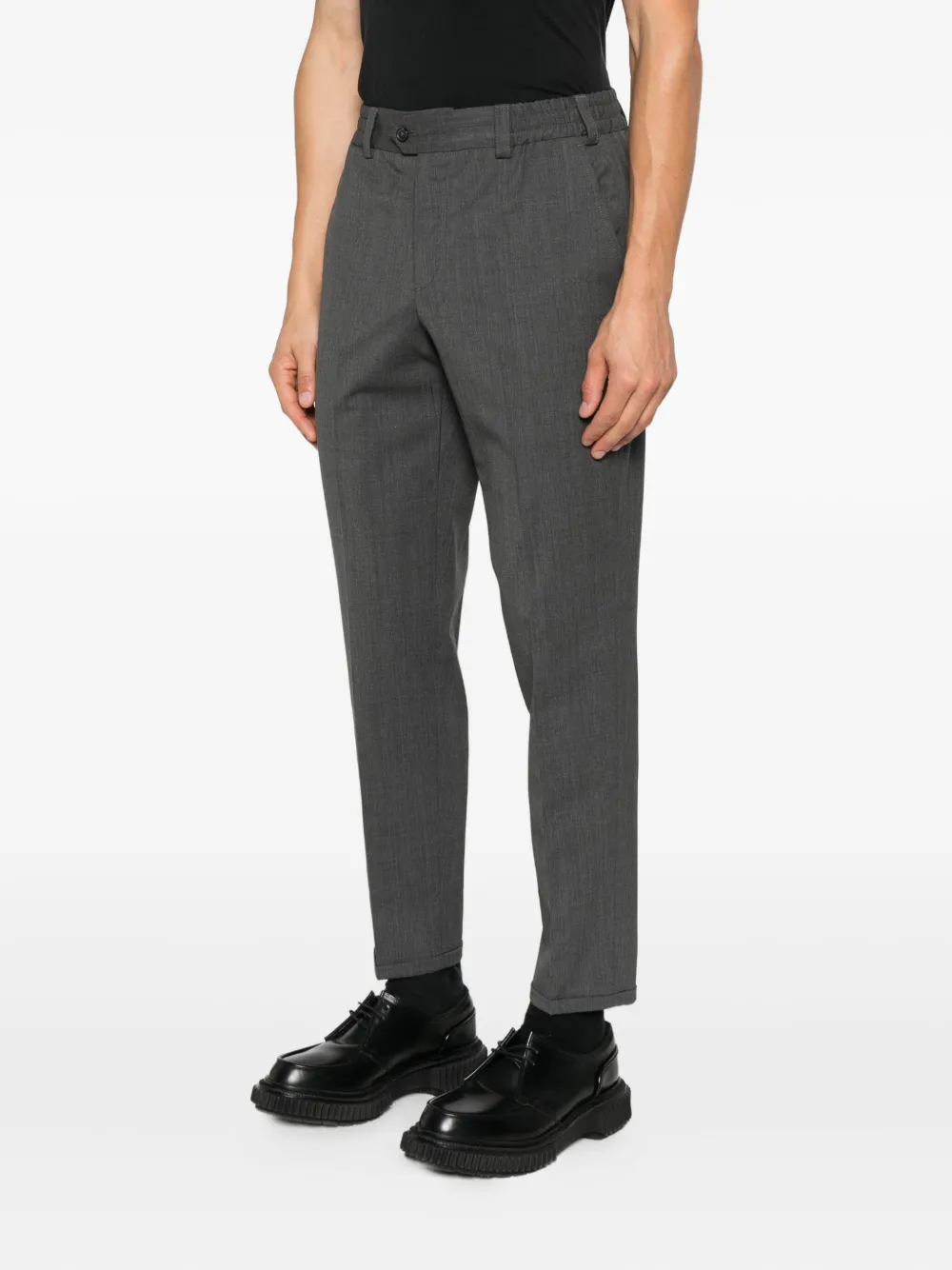 PT Torino cuffed wool trousers Grijs