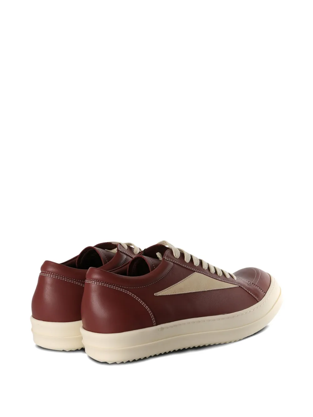 Rick Owens leather panel sneakers Red