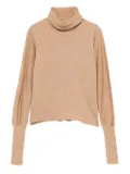 Gianfranco Ferré Pre-Owned 1990s turtleneck puff-sleeve sweater - Neutrals